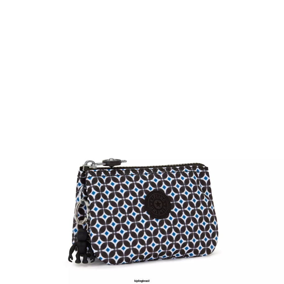 mulheres bolsas Kipling azulejo enegrecido bolsa pequena impressa de criatividade 4X8V557