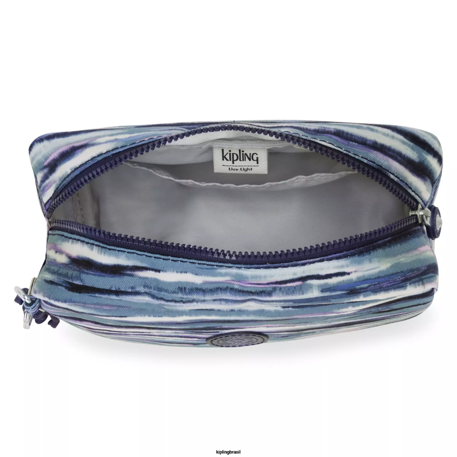 mulheres bolsas Kipling listras de pincel bolsa impressa com brilho 4X8V528