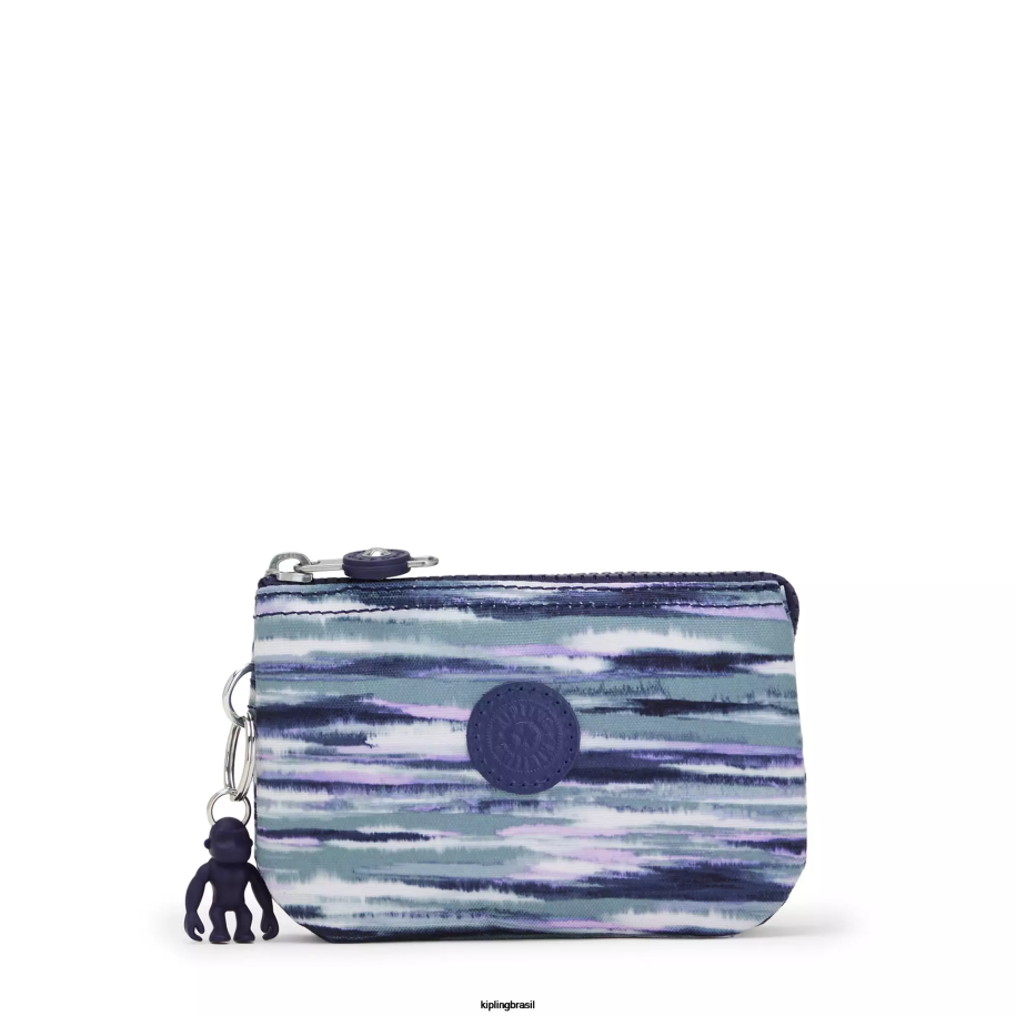 mulheres bolsas Kipling listras de pincel bolsa pequena impressa de criatividade 4X8V603