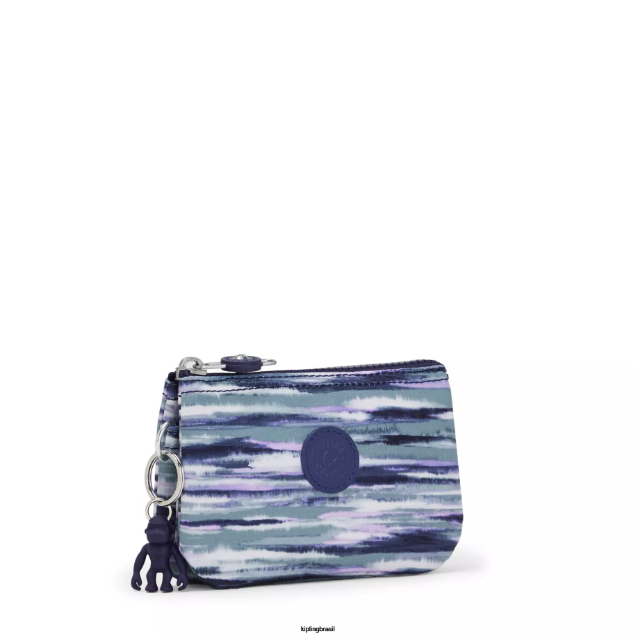 mulheres bolsas Kipling listras de pincel bolsa pequena impressa de criatividade 4X8V603