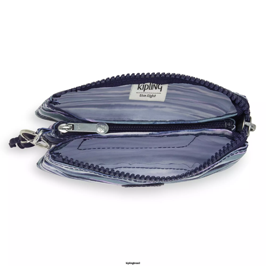 mulheres bolsas Kipling listras de pincel bolsa pequena impressa de criatividade 4X8V603