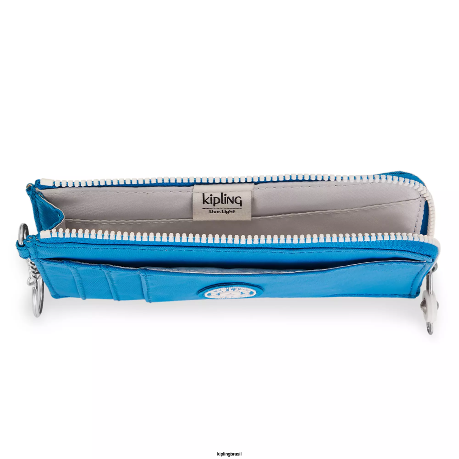mulheres carteiras e pulseiras Kipling ansioso azul carteira dafni 4X8V556