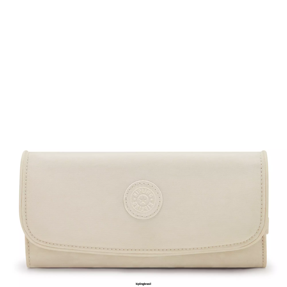 mulheres carteiras e pulseiras Kipling areia clara carteira instantânea de dinheiro 4X8V291