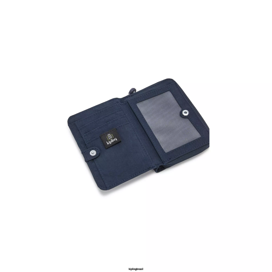 mulheres carteiras e pulseiras Kipling azul azul dinheiro amor carteira pequena 4X8V300