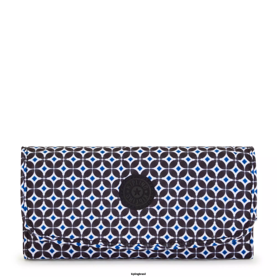 mulheres carteiras e pulseiras Kipling azulejo enegrecido carteira de pressão impressa money land 4X8V312