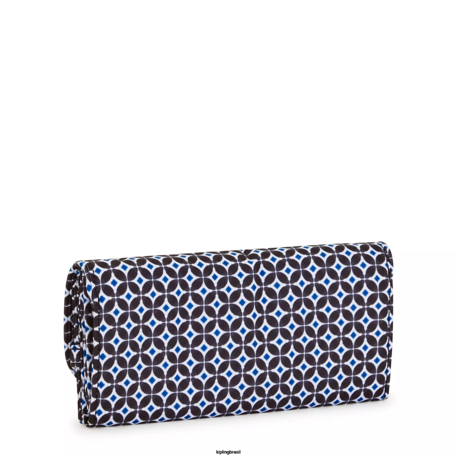 mulheres carteiras e pulseiras Kipling azulejo enegrecido carteira de pressão impressa money land 4X8V312