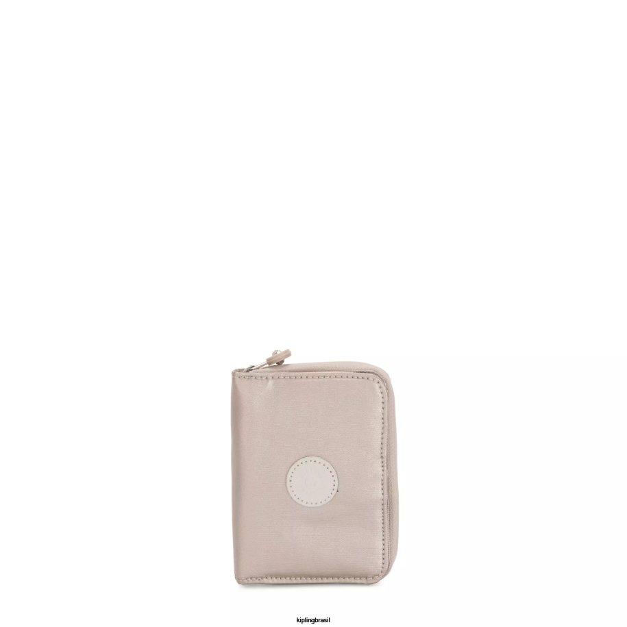 mulheres carteiras e pulseiras Kipling brilho metálico dinheiro amo carteira metálica pequena 4X8V552