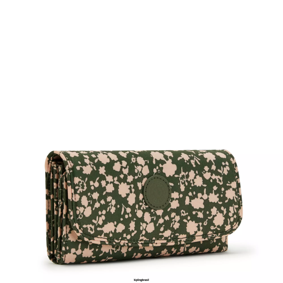 mulheres carteiras e pulseiras Kipling floral fresco carteira de pressão impressa money land 4X8V311