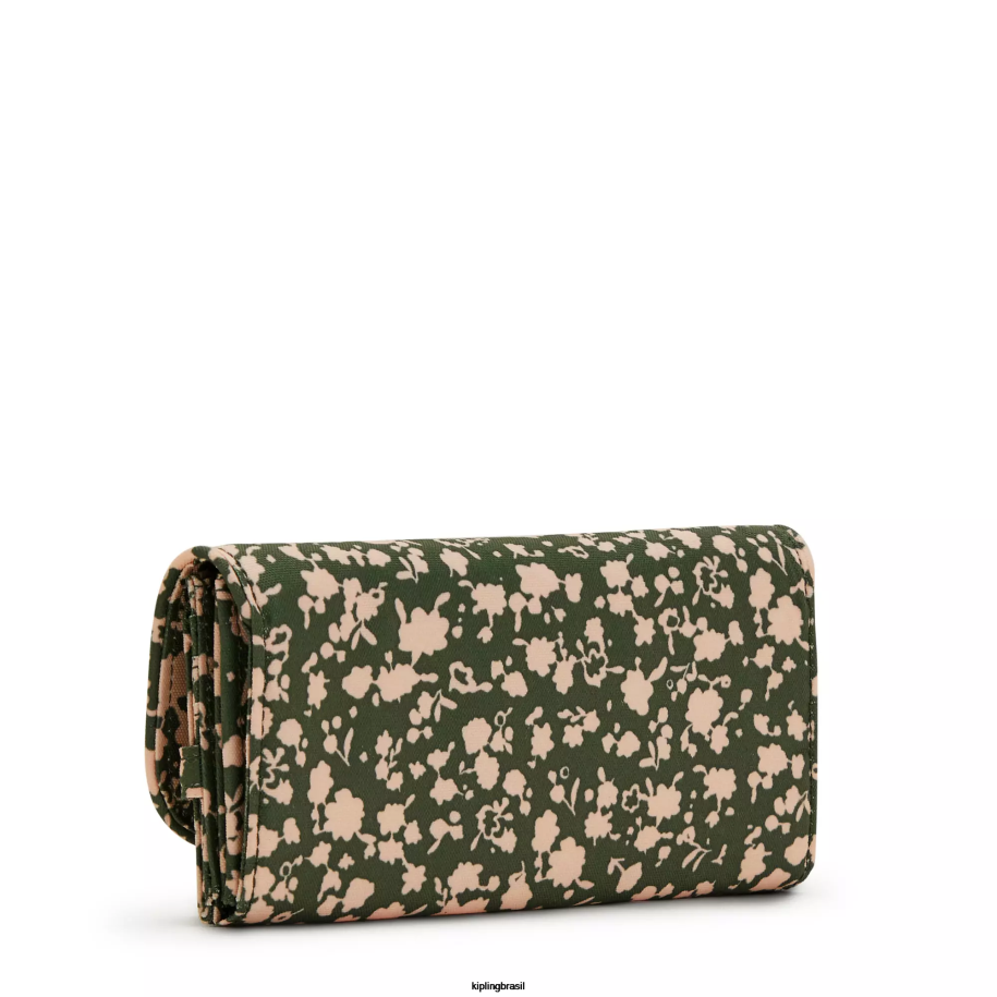 mulheres carteiras e pulseiras Kipling floral fresco carteira de pressão impressa money land 4X8V311