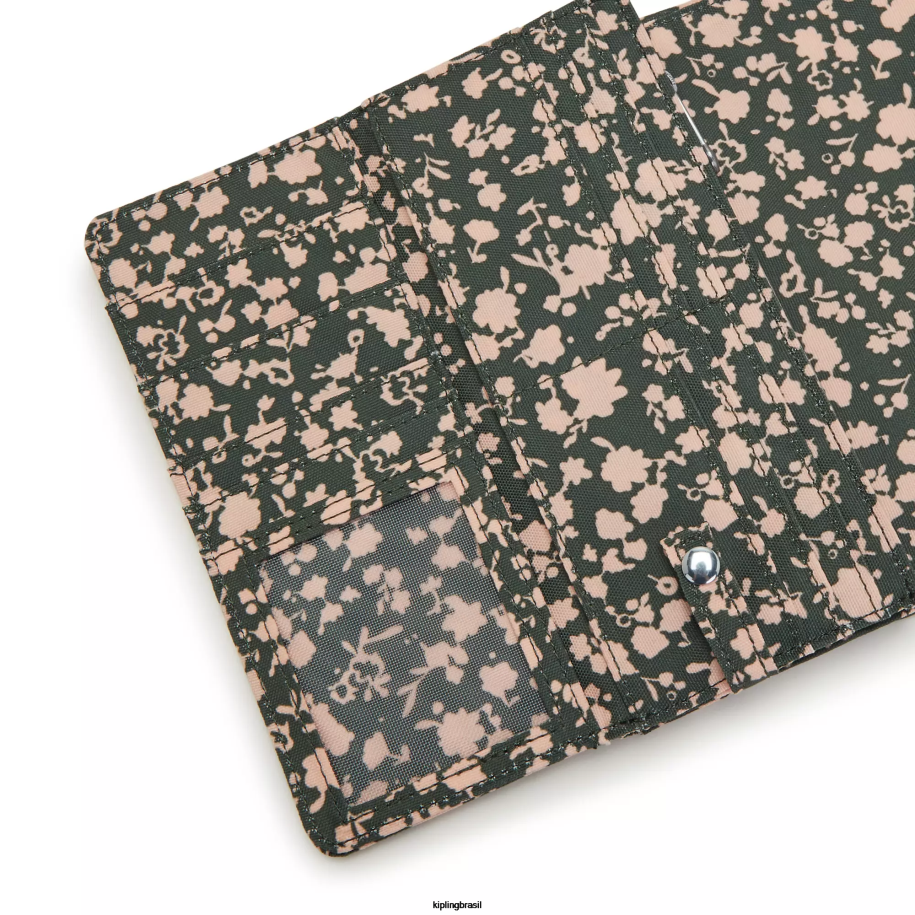 mulheres carteiras e pulseiras Kipling floral fresco carteira de pressão impressa money land 4X8V311