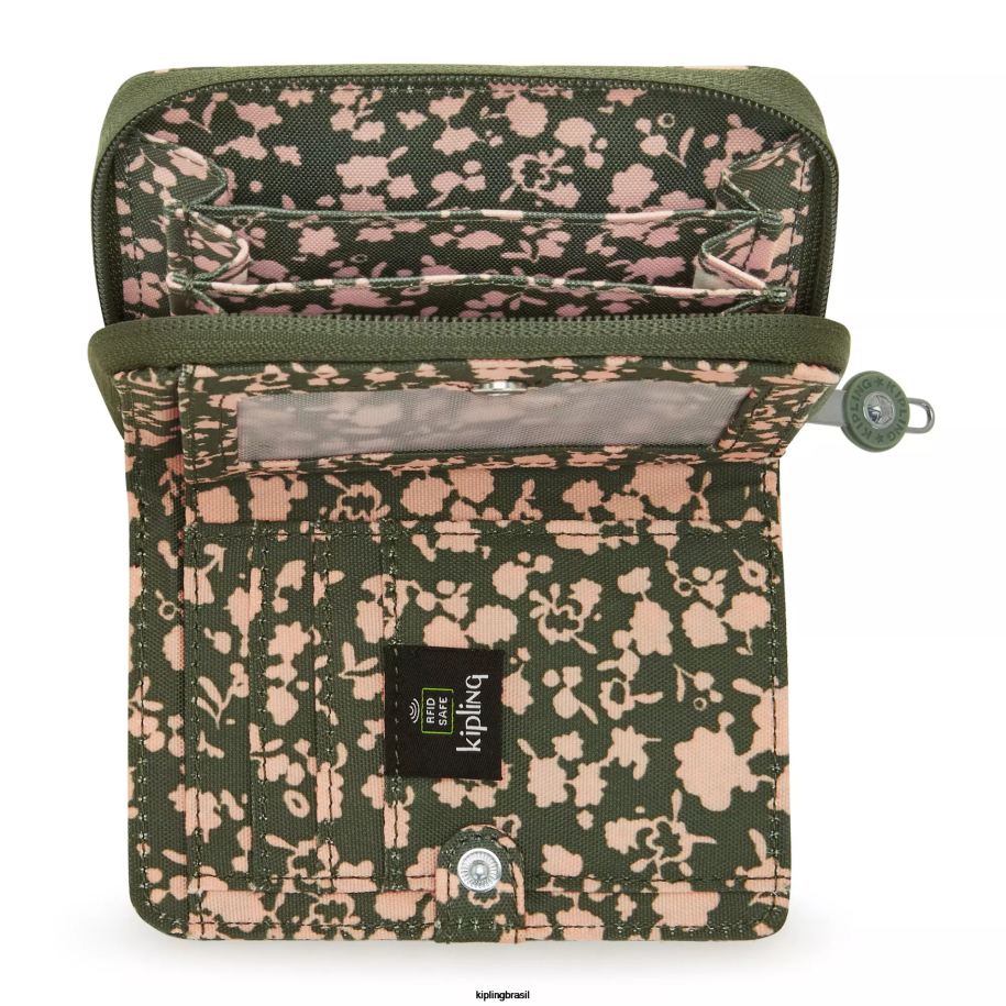 mulheres carteiras e pulseiras Kipling floral fresco dinheiro amor pequena carteira impressa 4X8V294
