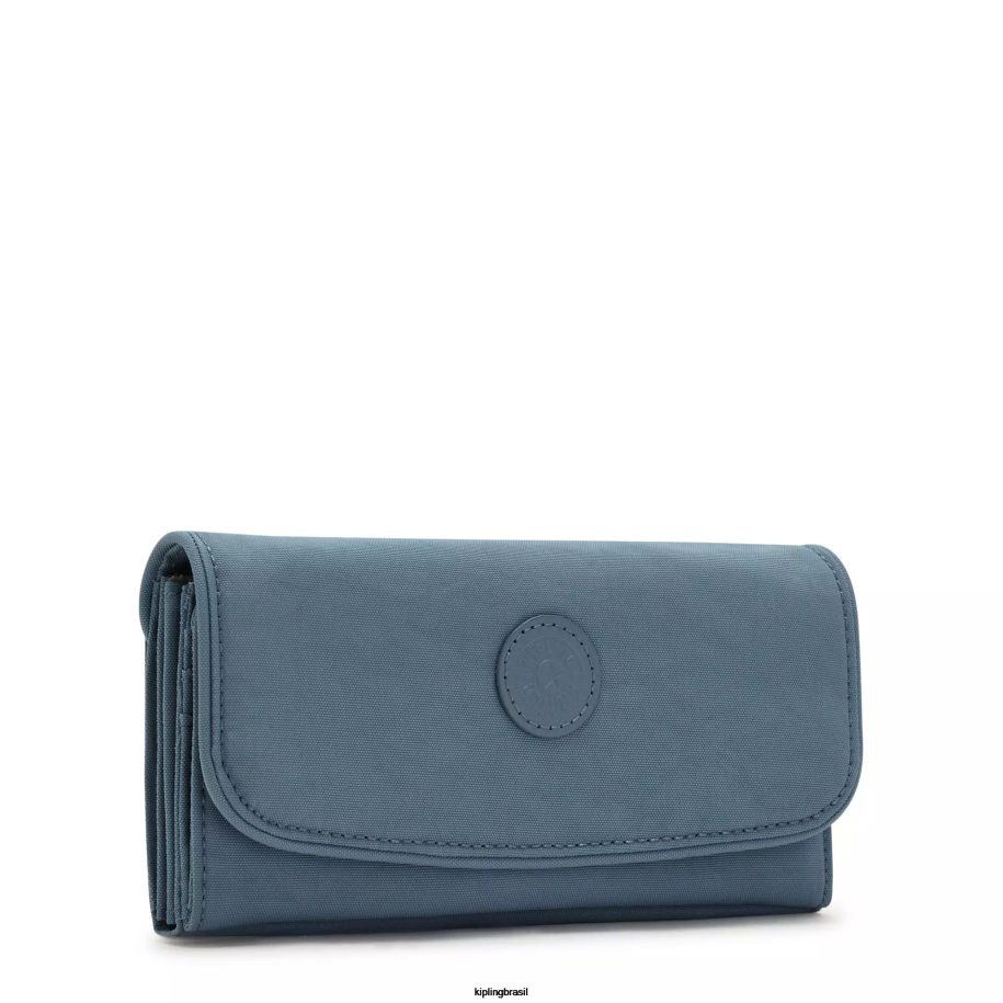 mulheres carteiras e pulseiras Kipling pincel azul carteira instantânea de dinheiro 4X8V286