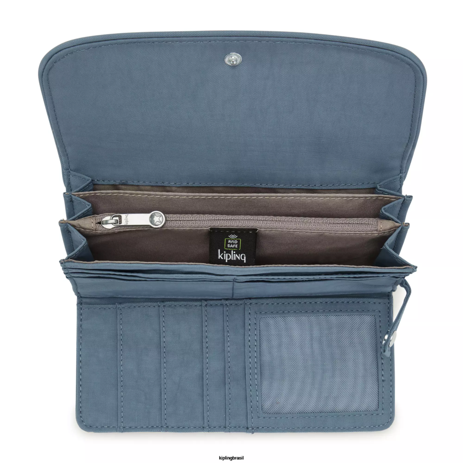 mulheres carteiras e pulseiras Kipling pincel azul carteira instantânea de dinheiro 4X8V286