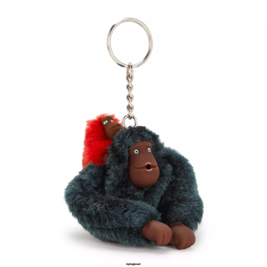 mulheres chaveiros Kipling verdadeiro azul tonal chaveiro mamãe e bebê macaco sven mamãe e bebê 4X8V686