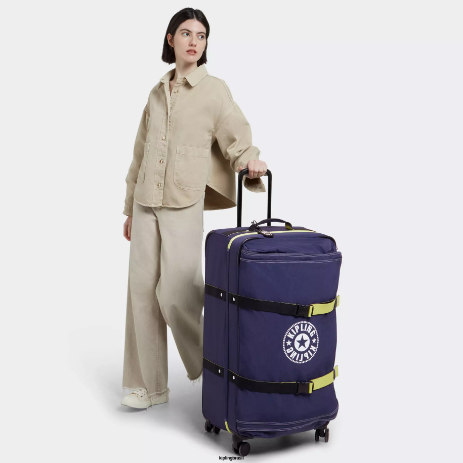 mulheres bagagem rolante Kipling Marinha definitiva bagagem de rolamento grande espontânea 4X8V520