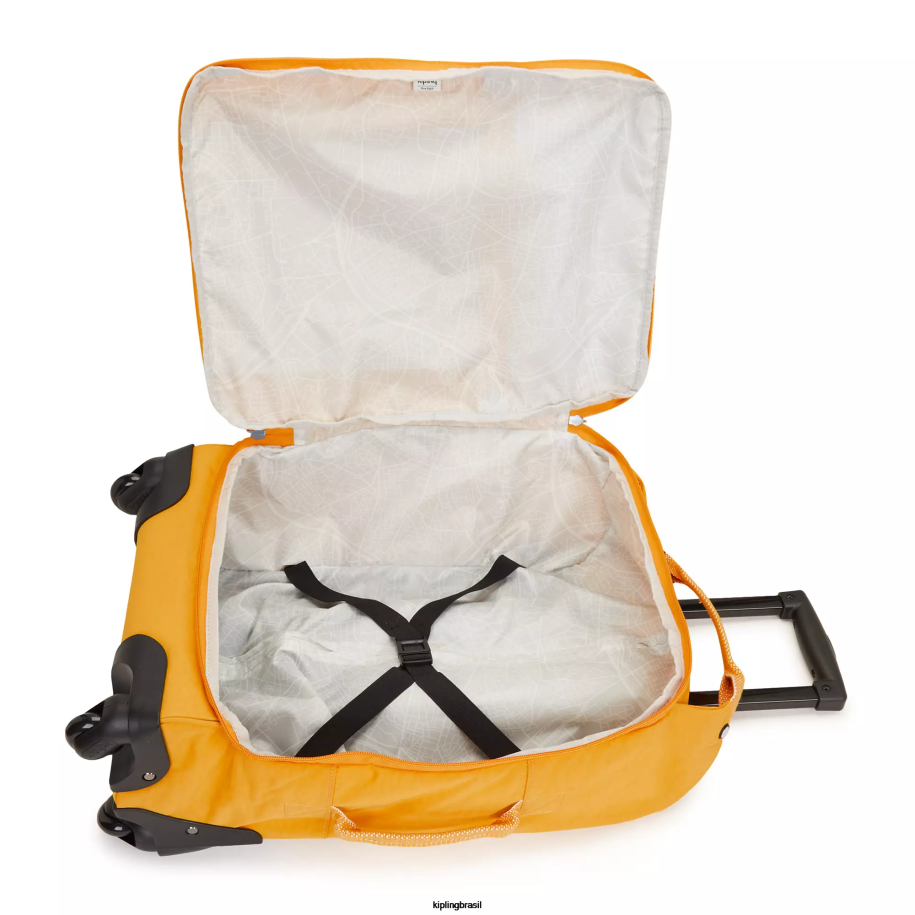 mulheres bagagem rolante Kipling amarelo rápido bagagem de mão pequena com rodinhas darcey 4X8V508