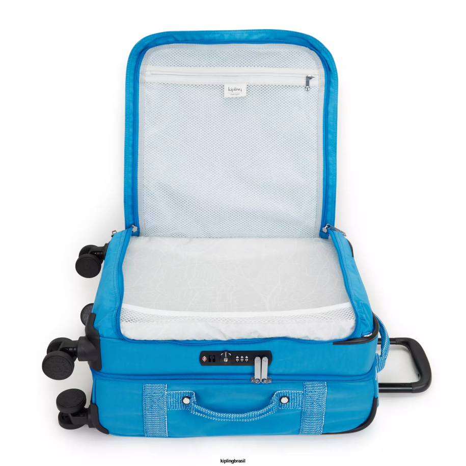 mulheres bagagem rolante Kipling ansioso azul mala de rodinhas espontânea 4X8V505