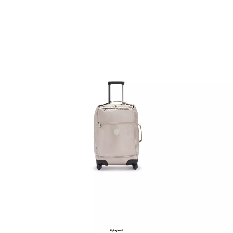 mulheres bagagem rolante Kipling brilho metálico bagagem de mão pequena metálica com rodinhas darcey 4X8V514
