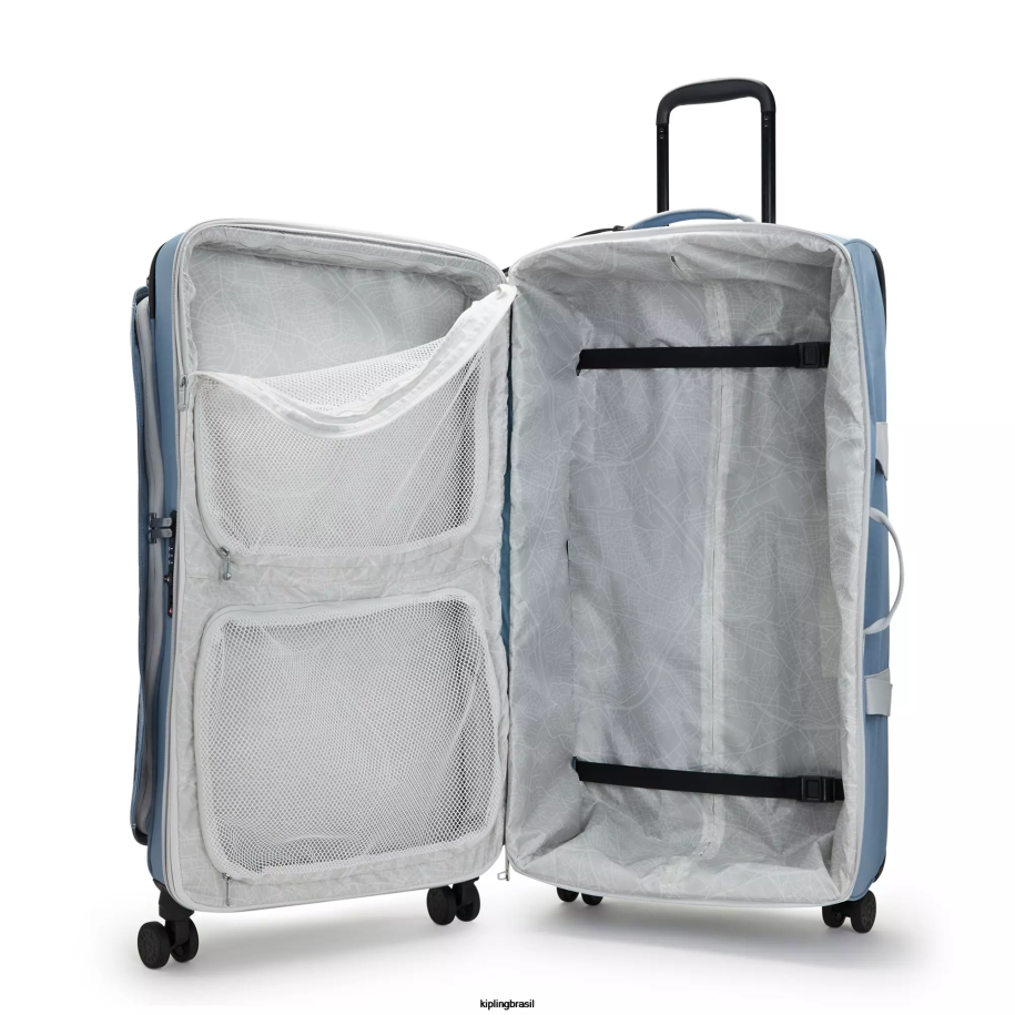 mulheres bagagem rolante Kipling pincel azul c bagagem de rolamento grande espontânea 4X8V521