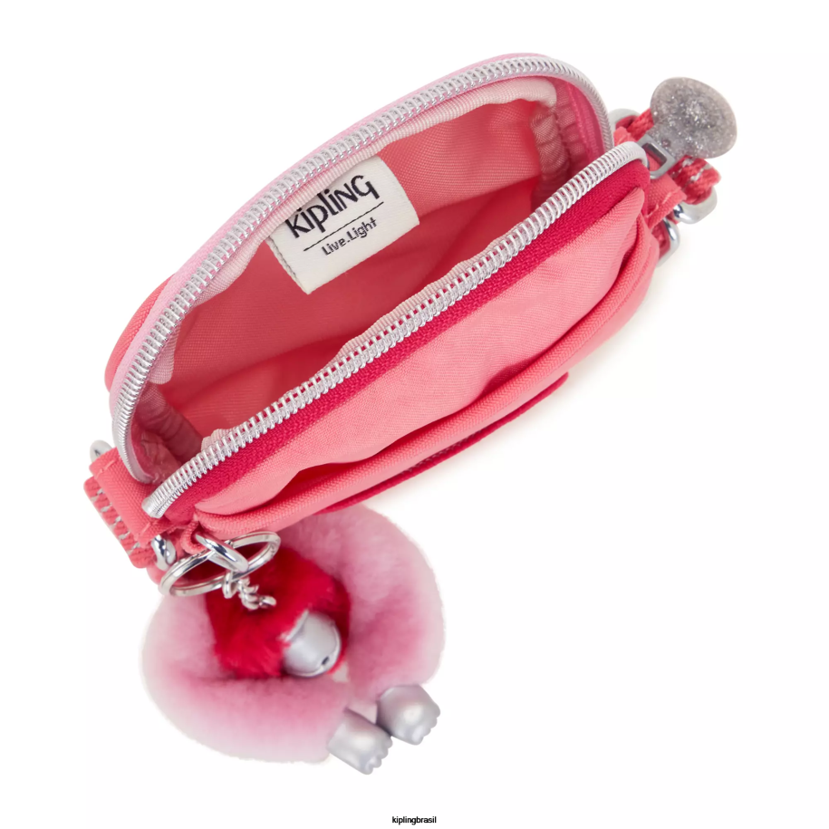 mulheres bolsas crossbody Kipling alegre diversão rosa saco de telefone crossbody tally 4X8V26