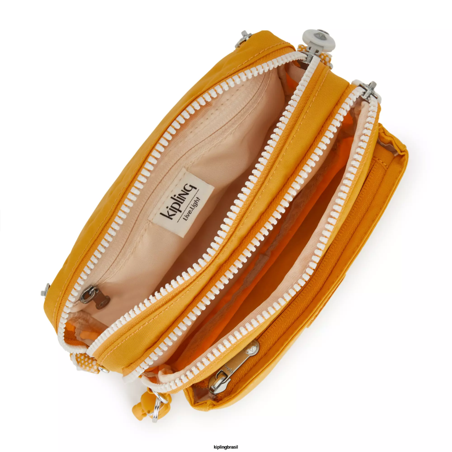 mulheres bolsas crossbody Kipling amarelo rápido bolsa transversal abanu multi conversível 4X8V118