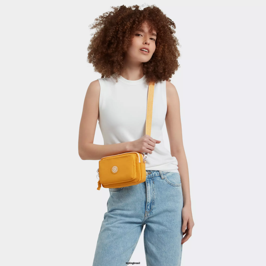 mulheres bolsas crossbody Kipling amarelo rápido bolsa transversal abanu multi conversível 4X8V118