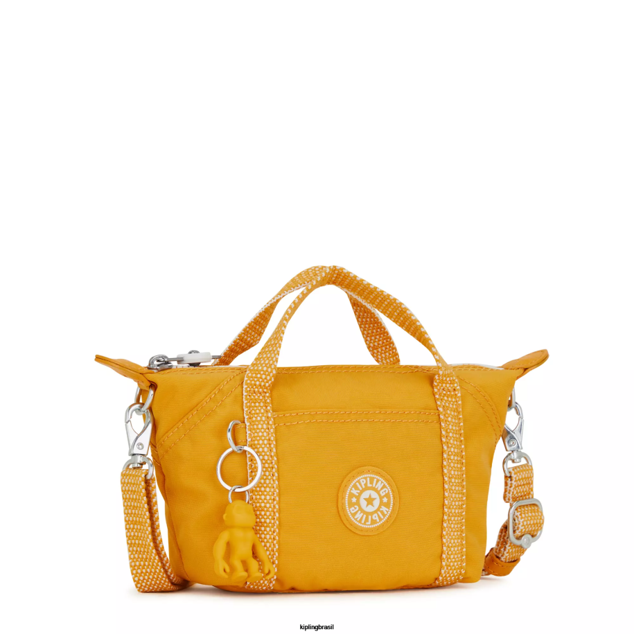 mulheres bolsas crossbody Kipling amarelo rápido bolsa transversal art compacta 4X8V2