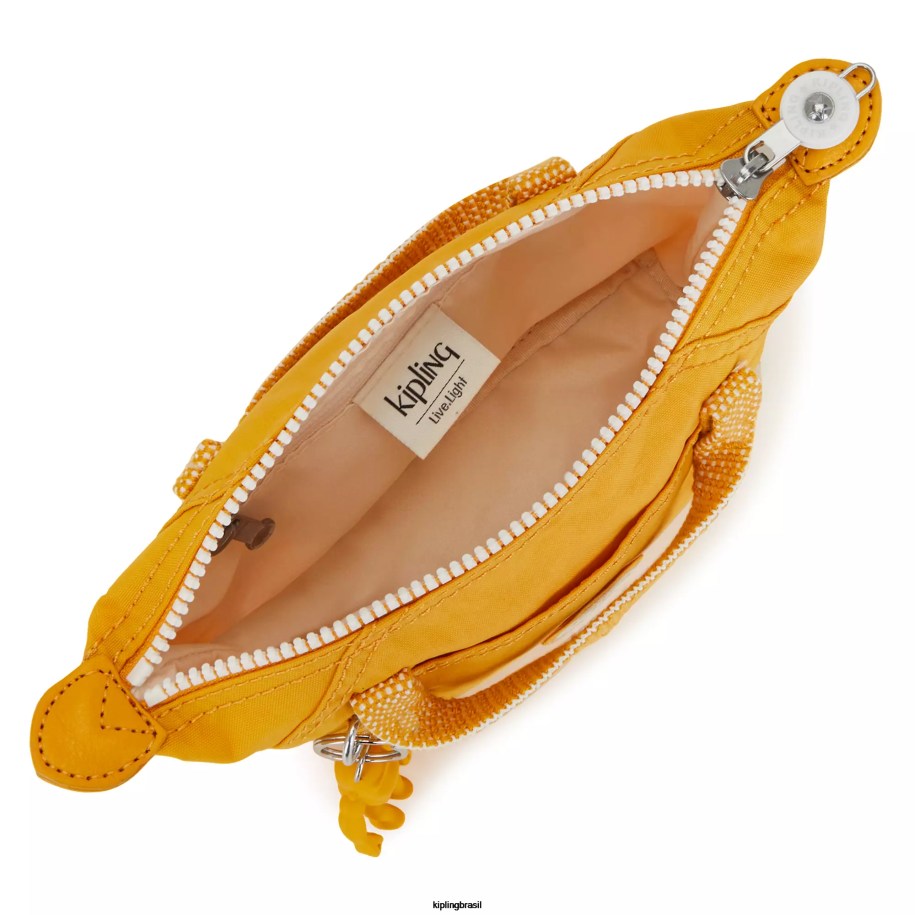 mulheres bolsas crossbody Kipling amarelo rápido bolsa transversal art compacta 4X8V2