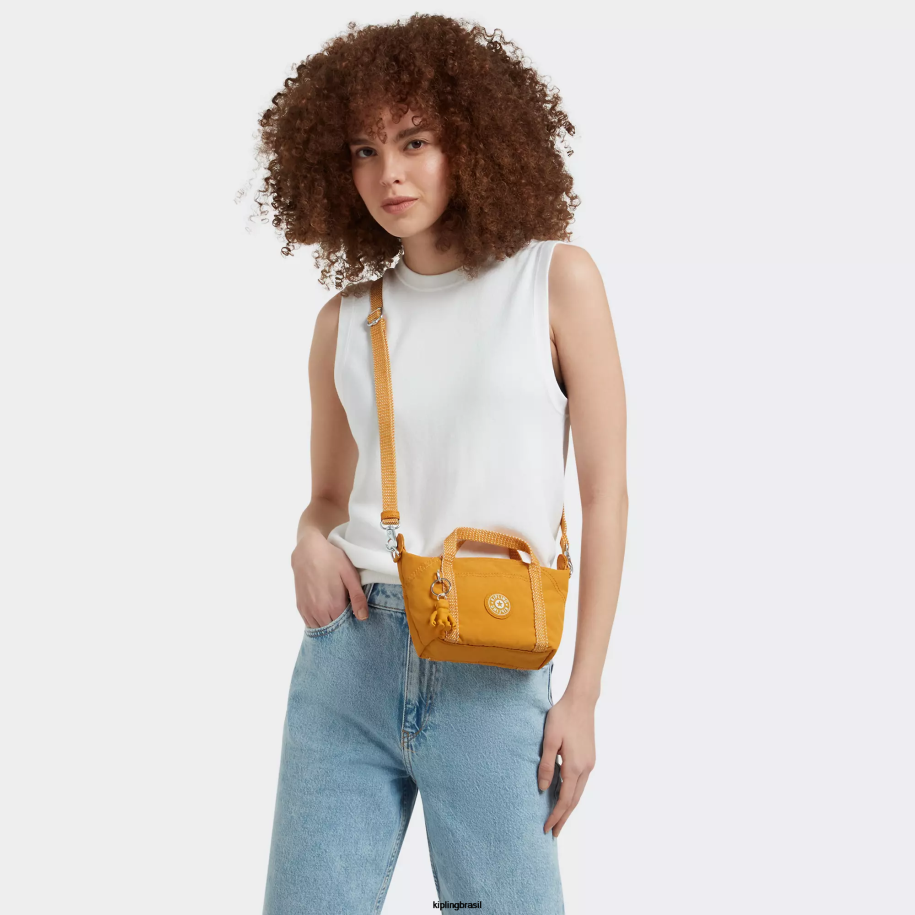 mulheres bolsas crossbody Kipling amarelo rápido bolsa transversal art compacta 4X8V2