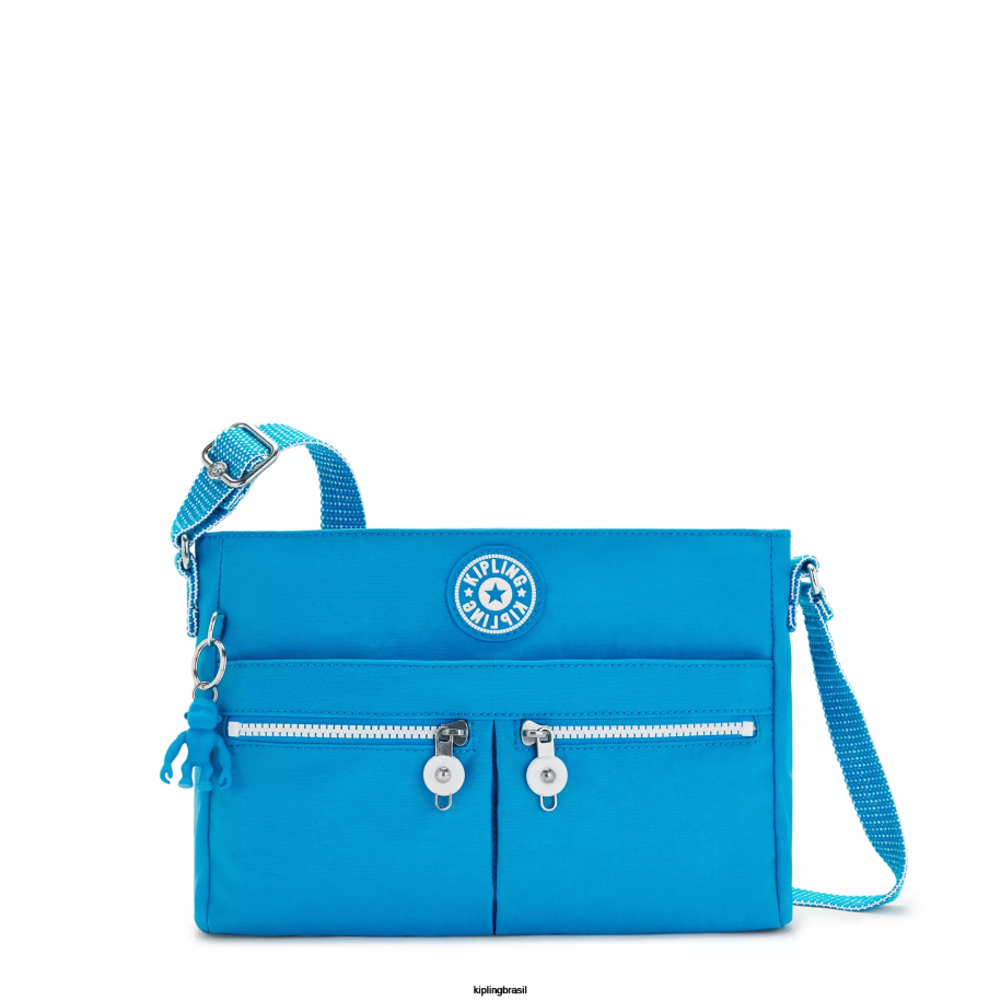 mulheres bolsas crossbody Kipling ansioso azul bolsa transversal angie nova 4X8V170