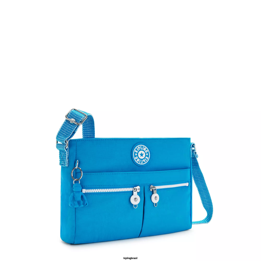 mulheres bolsas crossbody Kipling ansioso azul bolsa transversal angie nova 4X8V170