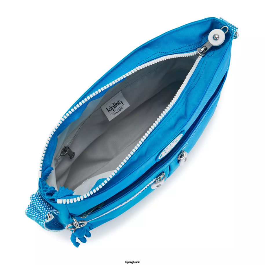 mulheres bolsas crossbody Kipling ansioso azul bolsa transversal angie nova 4X8V170