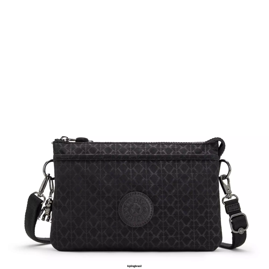 mulheres bolsas crossbody Kipling assinatura em relevo bolsa transversal estampada riri 4X8V187