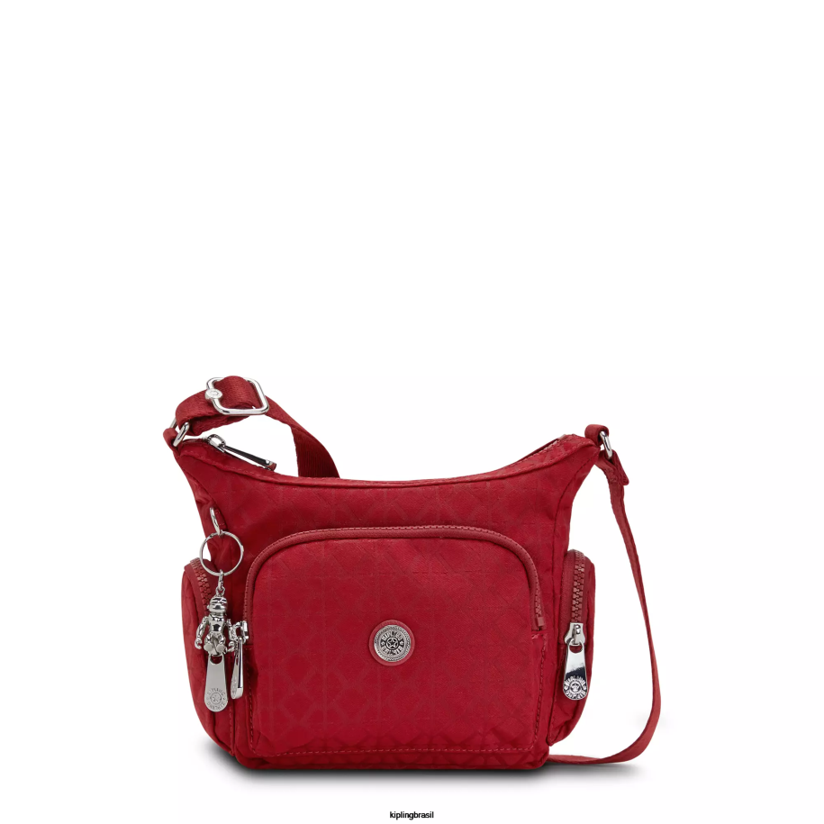 mulheres bolsas crossbody Kipling assinatura vermelha bolsa transversal mini gabbie 4X8V73
