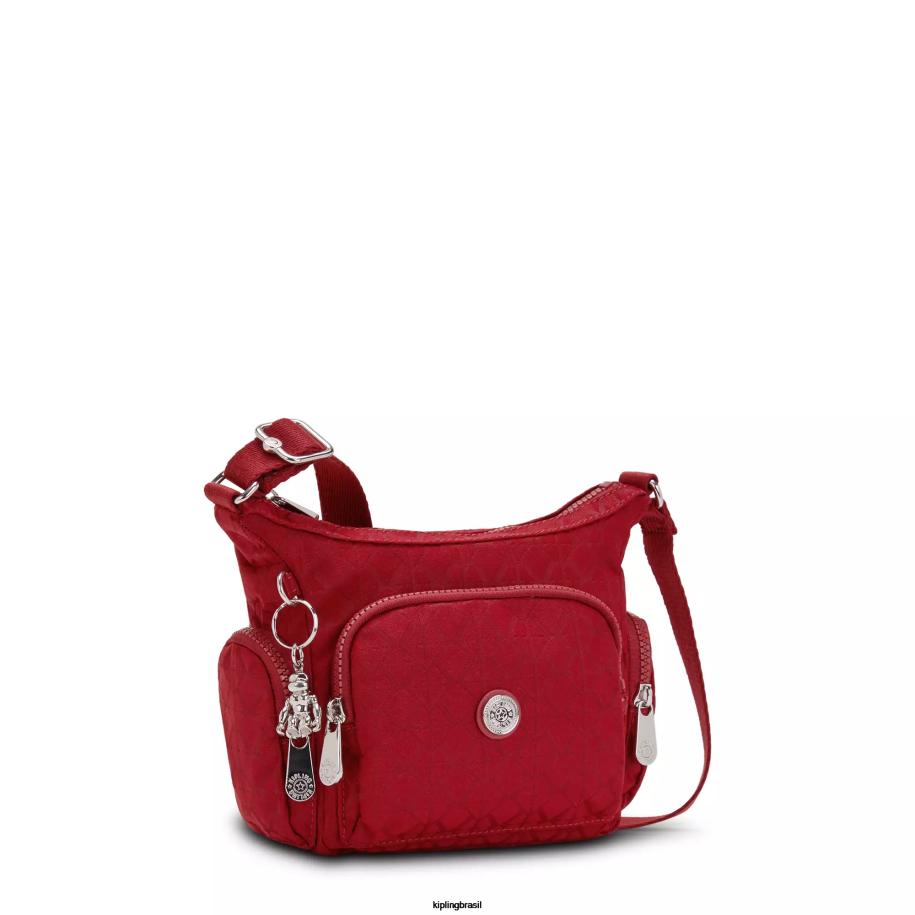 mulheres bolsas crossbody Kipling assinatura vermelha bolsa transversal mini gabbie 4X8V73