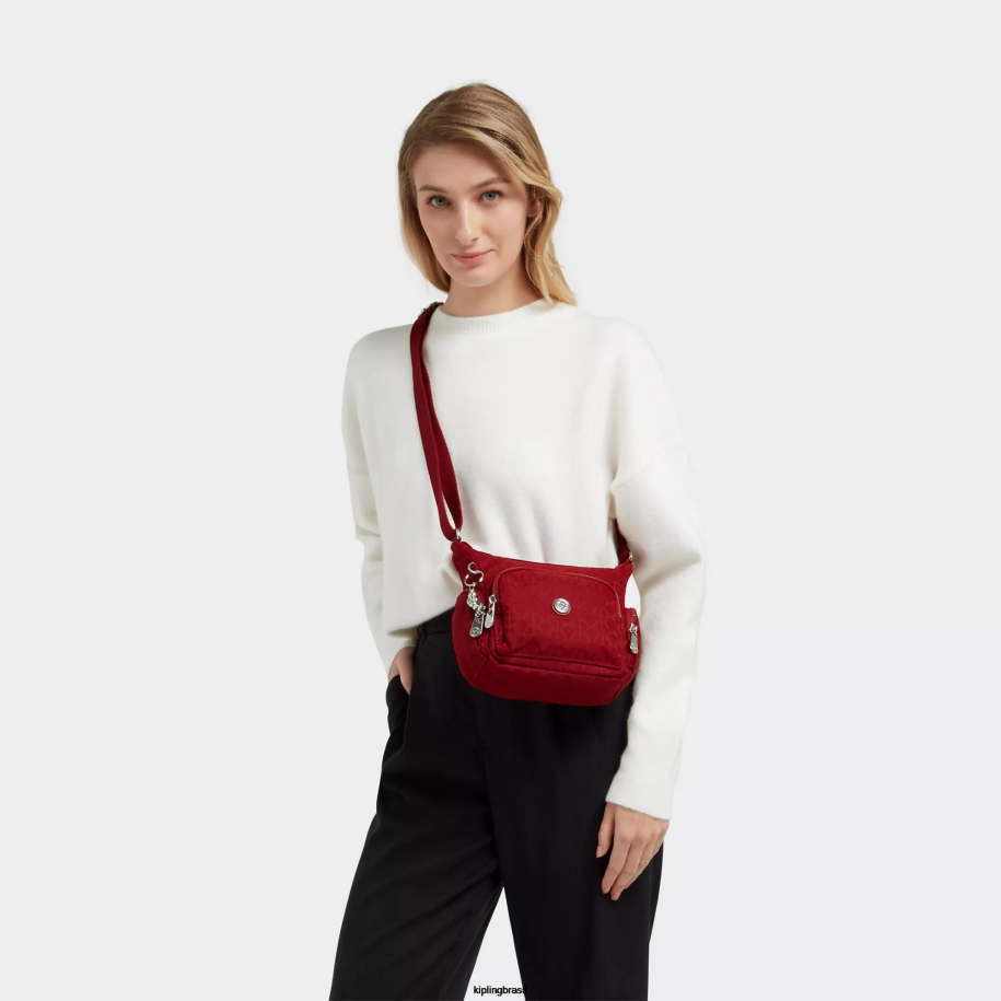 mulheres bolsas crossbody Kipling assinatura vermelha bolsa transversal mini gabbie 4X8V73