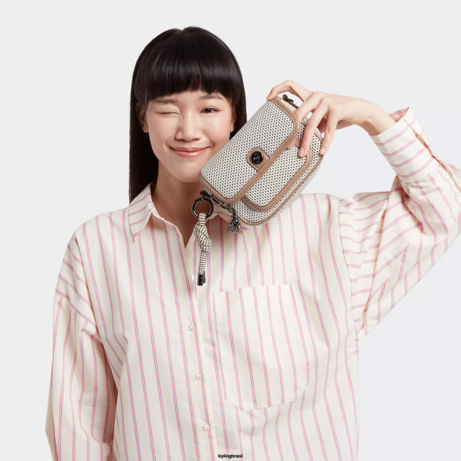 mulheres bolsas crossbody Kipling bege modesto bolsa transversal pequena inaki 4X8V60