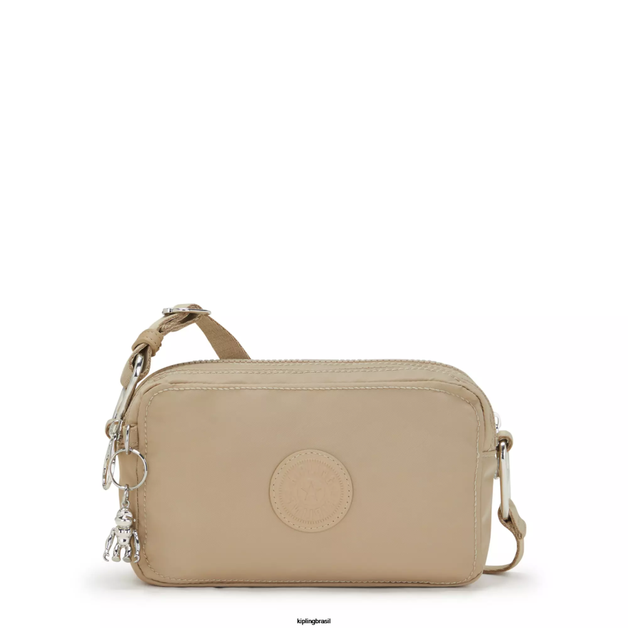 mulheres bolsas crossbody Kipling bege natural bolsa transversal milda 4X8V69
