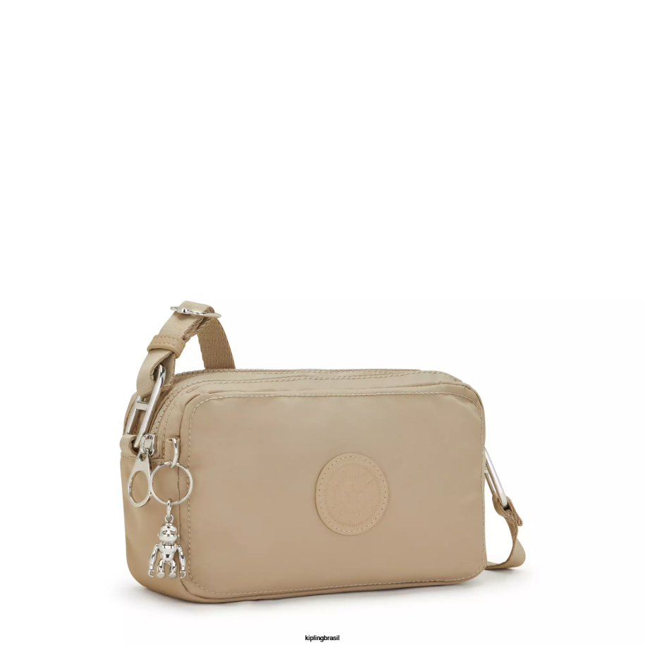mulheres bolsas crossbody Kipling bege natural bolsa transversal milda 4X8V69