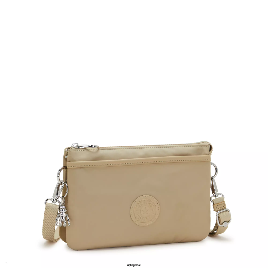 mulheres bolsas crossbody Kipling bege natural bolsa transversal riri 4X8V66