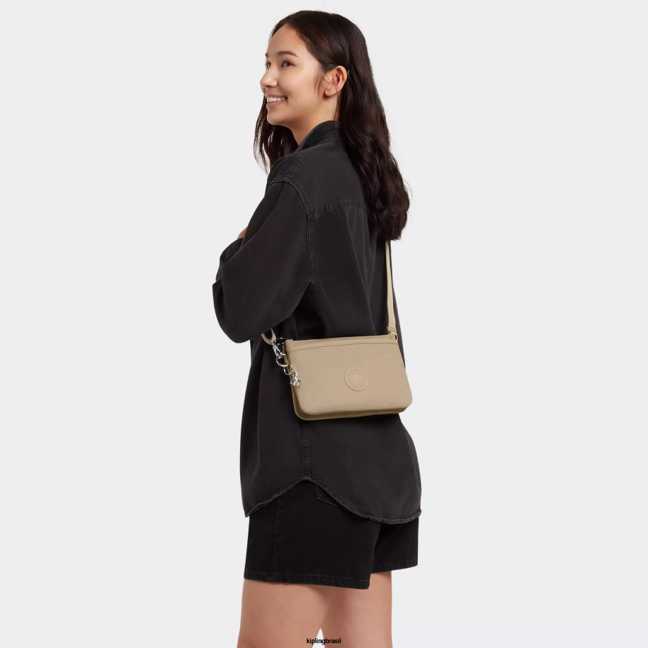 mulheres bolsas crossbody Kipling bege natural bolsa transversal riri 4X8V66