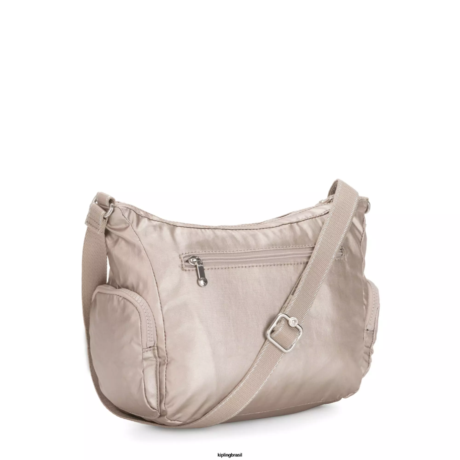 mulheres bolsas crossbody Kipling brilho metálico bolsa transversal pequena gabbie metalizada 4X8V186