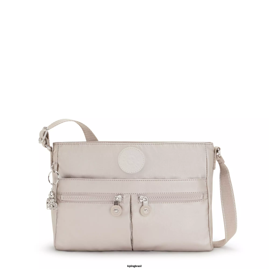 mulheres bolsas crossbody Kipling brilho metálico nova bolsa transversal metálica angie 4X8V231