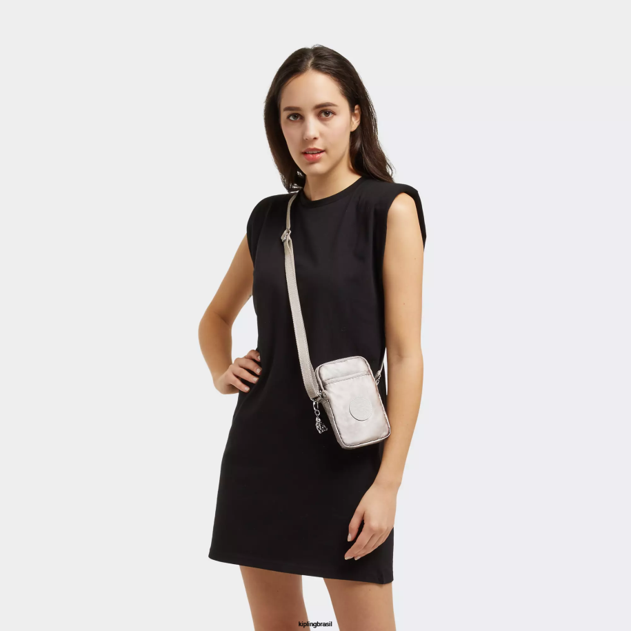 mulheres bolsas crossbody Kipling brilho metálico saco de telefone crossbody metálico tally 4X8V59