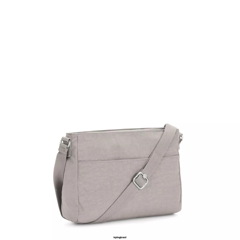 mulheres bolsas crossbody Kipling cinza gris bolsa transversal angie nova 4X8V167
