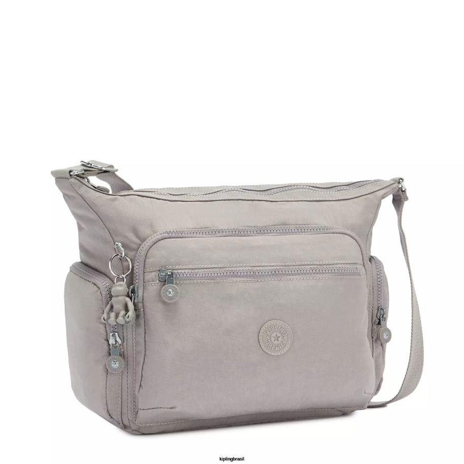 mulheres bolsas crossbody Kipling cinza gris bolsa transversal gabi 4X8V129