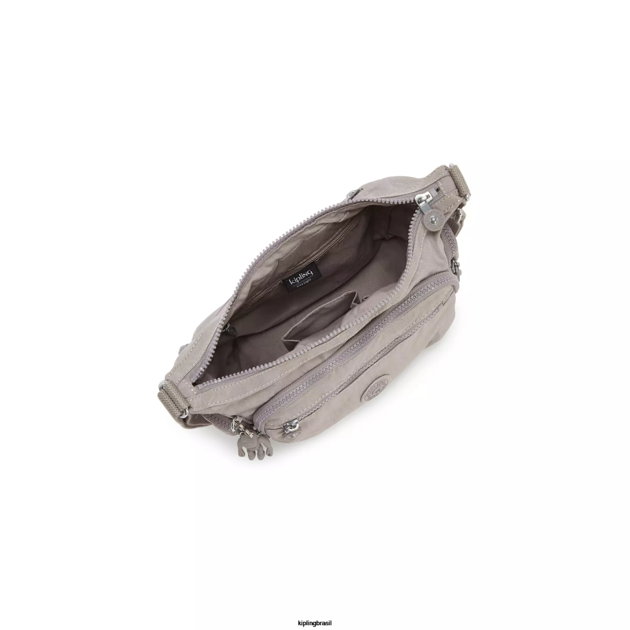 mulheres bolsas crossbody Kipling cinza gris bolsa transversal pequena gabbie 4X8V158