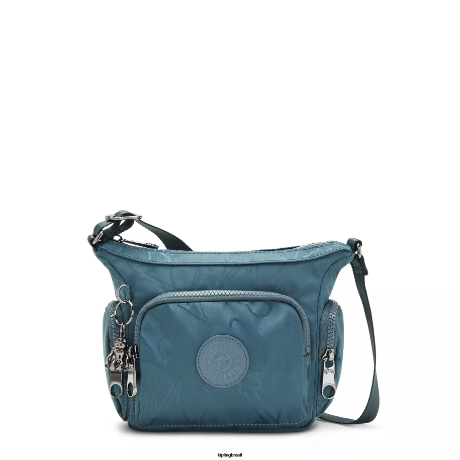 mulheres bolsas crossbody Kipling cinza noturno gabbie bolsa transversal mini estampada 4X8V102