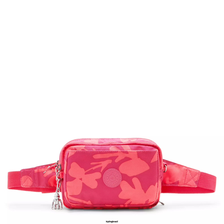 mulheres bolsas crossbody Kipling flor de coral abanu bolsa transversal conversível multi estampada 4X8V320