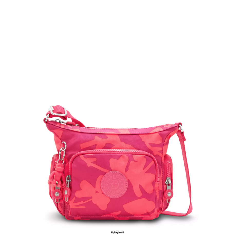 mulheres bolsas crossbody Kipling flor de coral gabbie bolsa transversal mini estampada 4X8V138